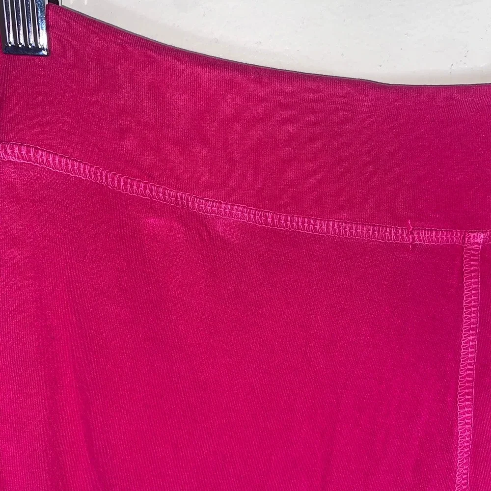 Fresh Produce Crop‎ Pants Sz L Pink Stretch Yoga Activewear Wide Leg - Picture 5 of 9